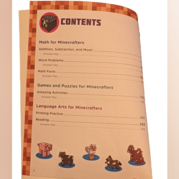 NWOT The Best and Biggest Fun Workbook for Minecrafters Grades 1 & 2 math STEM - Picture 4 of 9